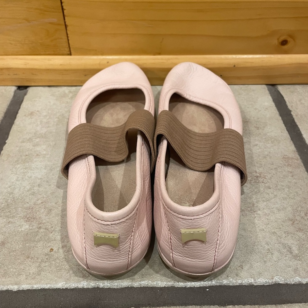 Camper Light Pink Leather Ballerina Flats EU 37 - Picture 3 of 5